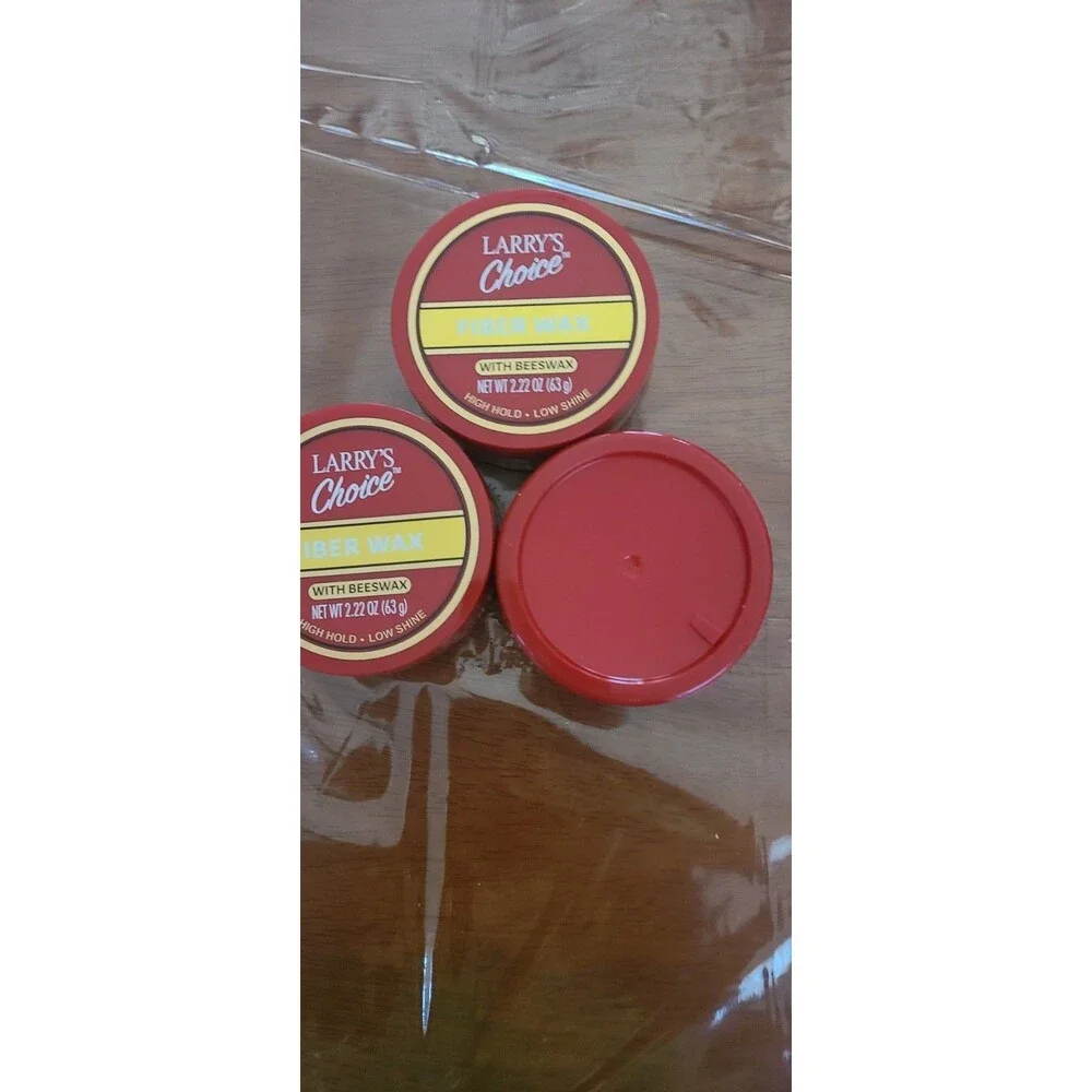 Lot Of 3 Larry's Choice Fiber Wax w/Beeswax High Hold Low Shine 2.22 oz Each